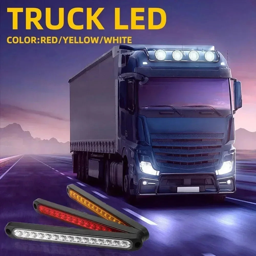 Car Light Bar 15-LED, Multi-Function Brake/Signal/Side Marker/Turn Warning Rear Light for Truck SUV RV 12V/24V