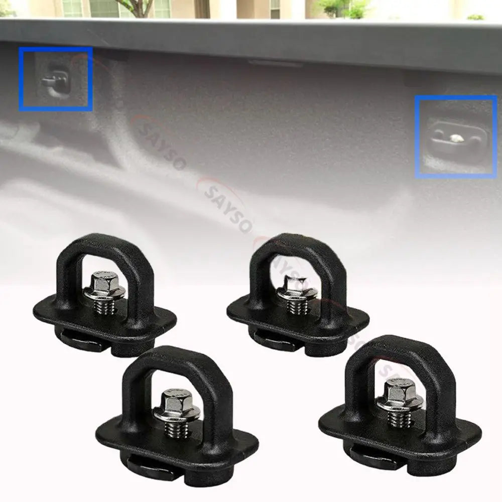 Red/Blue/Black Truck Bed Side Wall Anchors 4Pcs Set Tie Downs Anchor For Chevy Silverdo Pickup Anchor Truck Bed Easy To Use