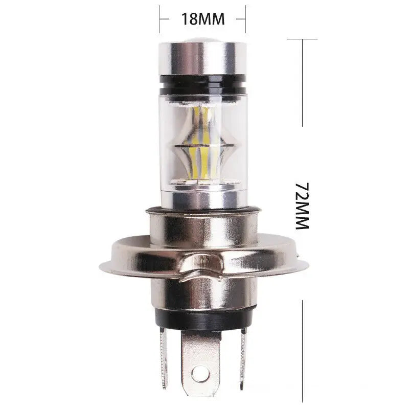 2*Car H4 8000K High/Low Beam 20-LED Fog Light Driving DRL Bulb White Lamp Fog Lamp Driving Light For Auto Car Accessory