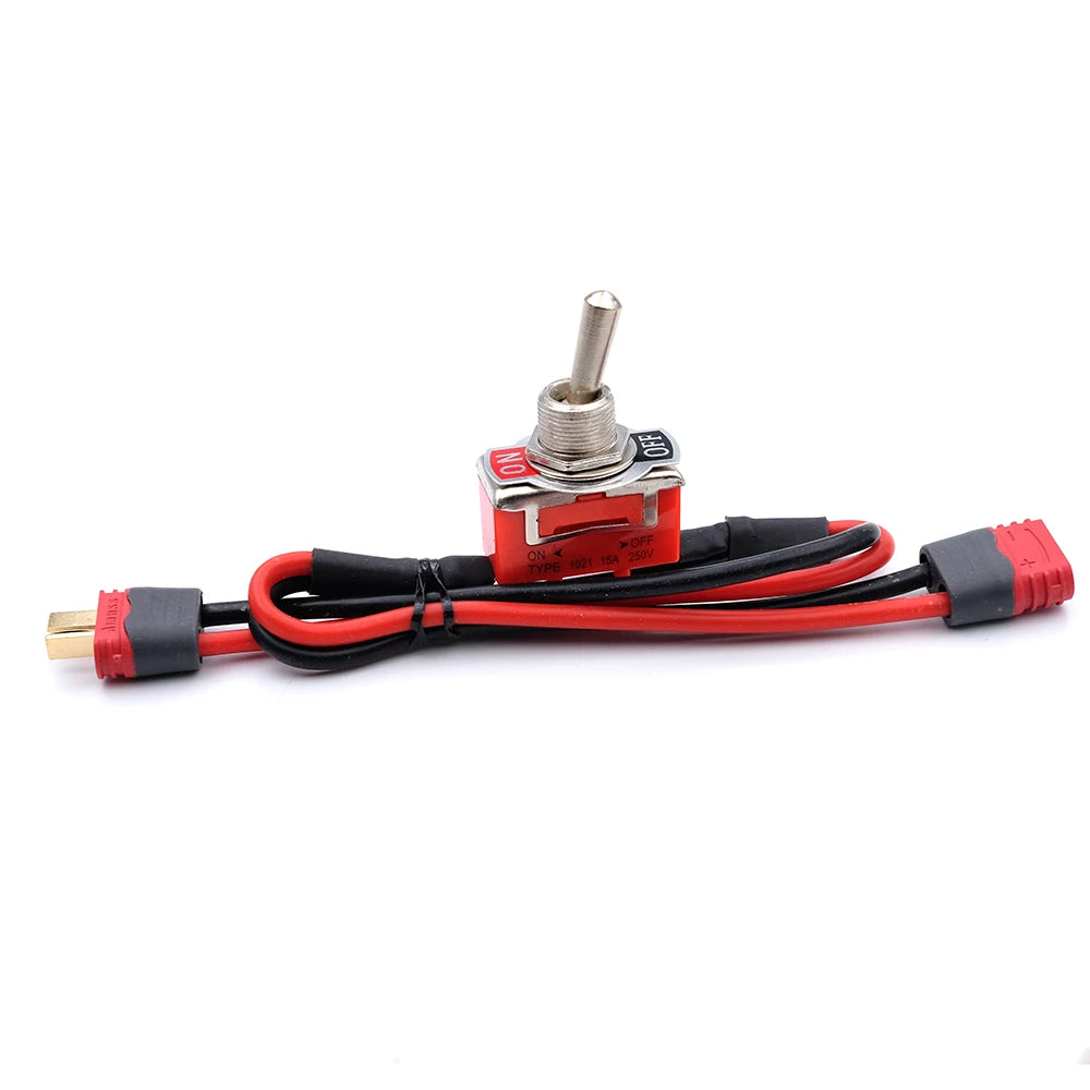 Interruptor de alta carga de corriente grande AMASS XT60 XT90 con conector en T, interruptor de encendido y apagado de 12/14 AWG para conexión de motor ESC de avión RC de bicicleta eléctrica