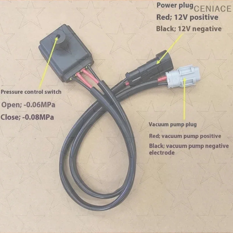 Electric Vehicle Car Vacuum Pump Controller -0.06MPa -0.08MPa Brake Booster Pressure Sensor