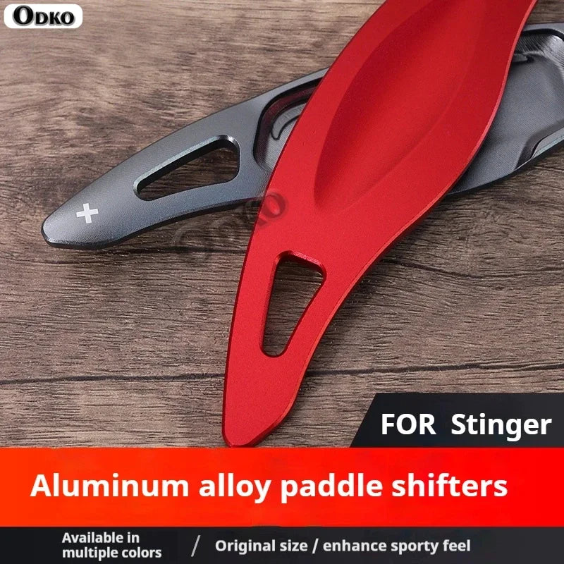 Accesorios interiores para Kia Stinger, aleación de aluminio, volante, palanca de cambios, extensión de palanca de cambios