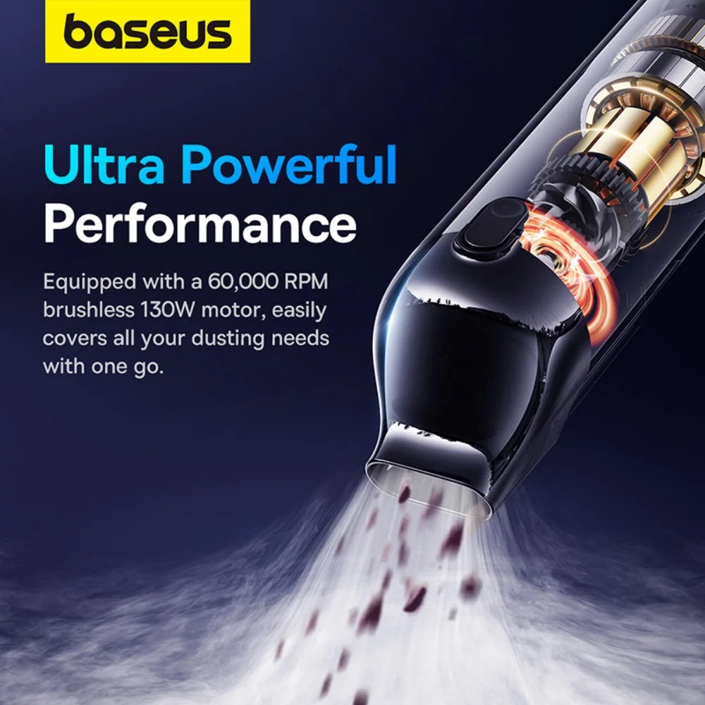 Baseus A5 Wireless Car Vacuum Cleaner 16000Pa for Car Inner Cleaning Home Powerful Portable Handheld Automotive Vacuum Cleaner