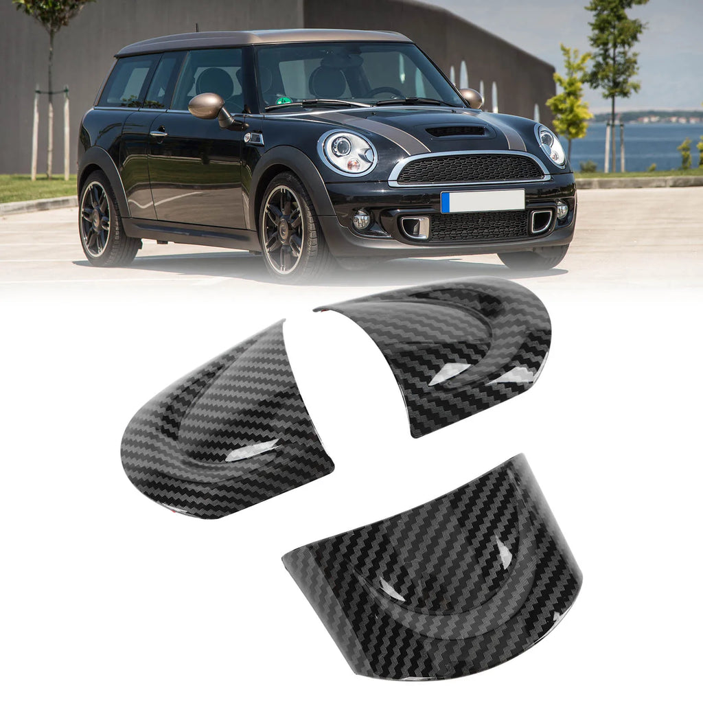 Car Steering Wheel Cover Trim Accessory Carbon Fiber Style Replacement for Clubvan Crossover Cooper Car Accessories