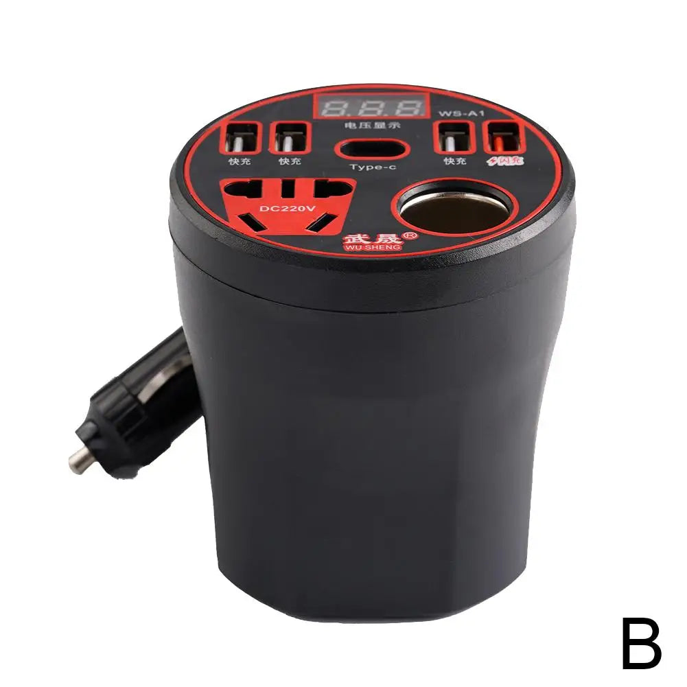 Car Power Inverter 12V/24V TO 220V Converter Type-C Socket Converter Power 3.1A Multi-function Charger Car Charger H6Y6