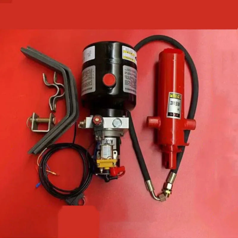 Piezas de modificación hidráulica de volquete, kit de autodescarga hidráulica, control eléctrico, elevador, triciclo eléctrico de 12 V-60 V