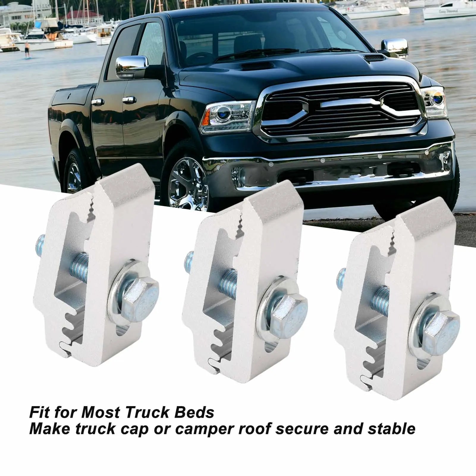 6Pcs/Set Aluminum Truck Bed Mounting Clamps Fasteners Kits 1112514 For Trucks Roof Covers And Camper Accessories