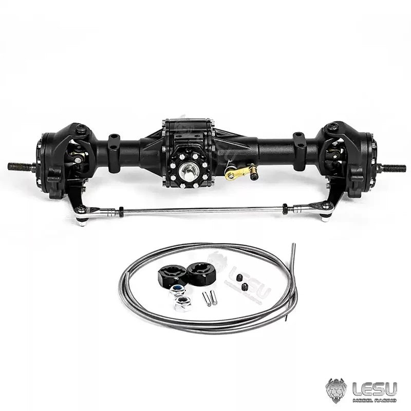 LESU RC 1/10 Front And Rear Axle With Differential And Diff Lock For 1/10 RAVE-UM406 RC Off-road Light Truck Accessories Parts