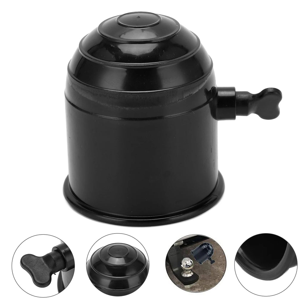 Trailer Hitch Ball Cover ABS Plastic Locking Knob Universal Fit for Truck RV SUV Towing Protection Dust Waterproof Cap