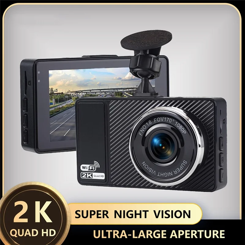 CABE-2K Wifi Dash Camera Front And Rear Camera Car Camera Vehicle Video Recorder DVR Night Vision Dashcam Dual-Channel HDR