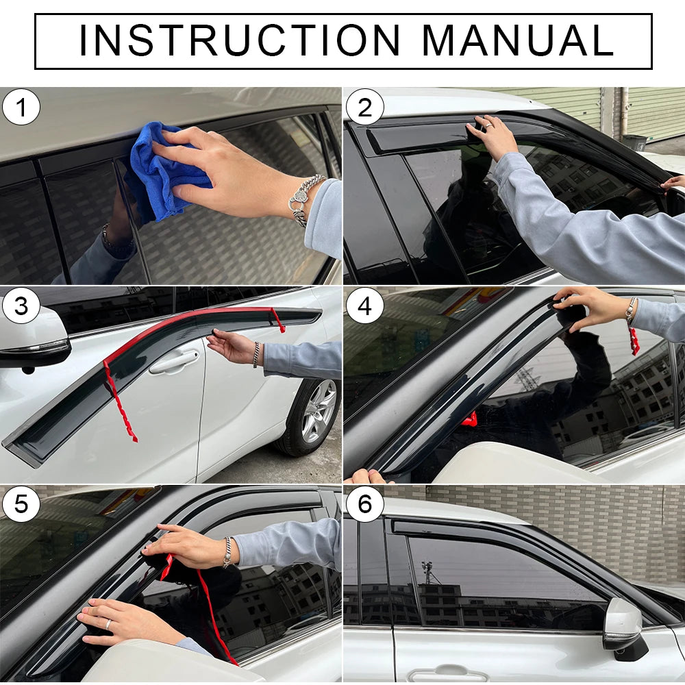Window Visor for Volvo V70 2000 2001 2002 2003 2004 2005 2006 2007 Wind Deflectors Rain Guards Door Visor Vent Shades Ventvisor