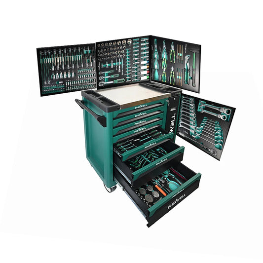 Heavy Duty Metal Iron 7 Drawers Roller Tool Trolley Tool Cabinet With Mechanic Repair Tools