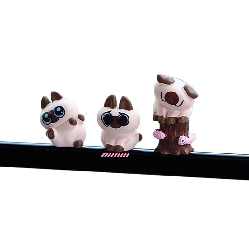 1 Set Auto Interior Dashboard Accessories Cartoon Resin Cow Model Car Center Console Decor Cute Car Ornaments