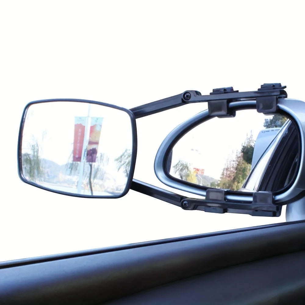 Car Safety Side Mirror Accessories RV Caravan Blind Spot Truck Rear View Adjustable Angle Trailer Towing Clip On