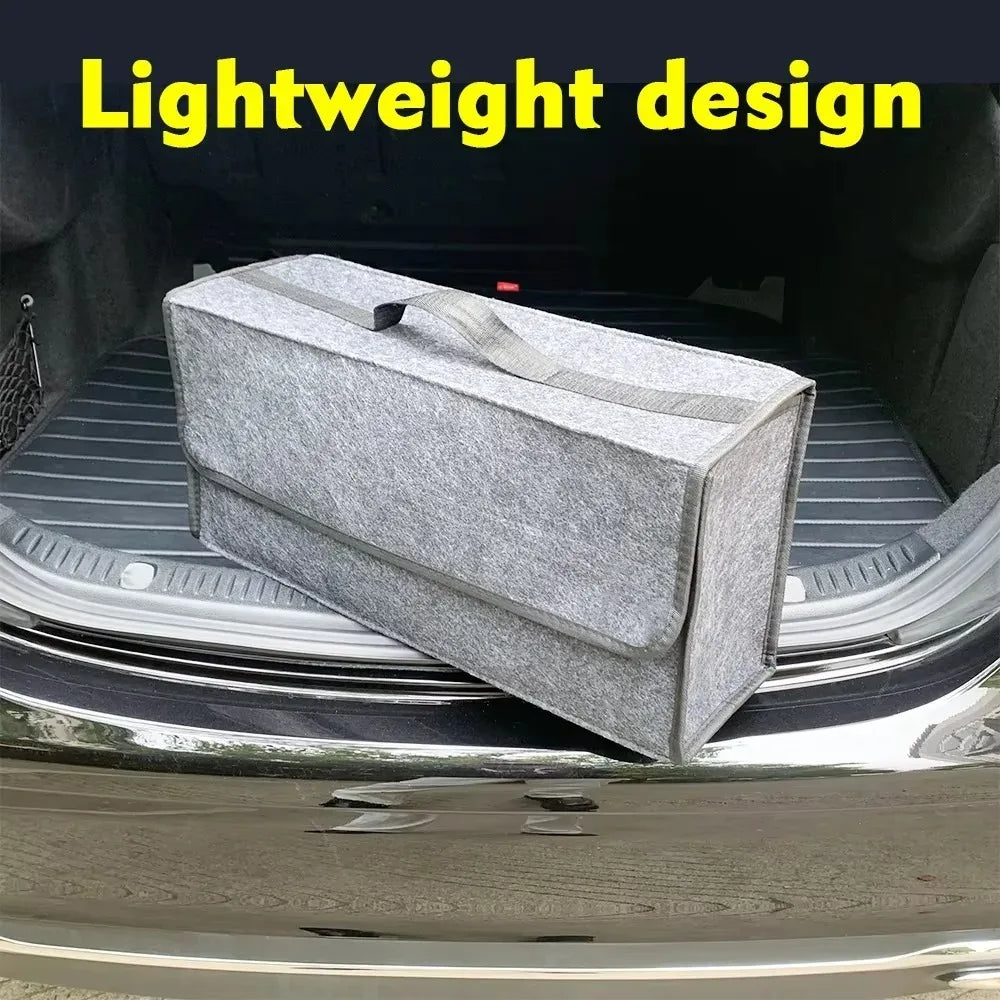 1Pack Car Trunk Organizer Foldable, ergonomic handle, for SUVs/sedans/trucks durable fabric