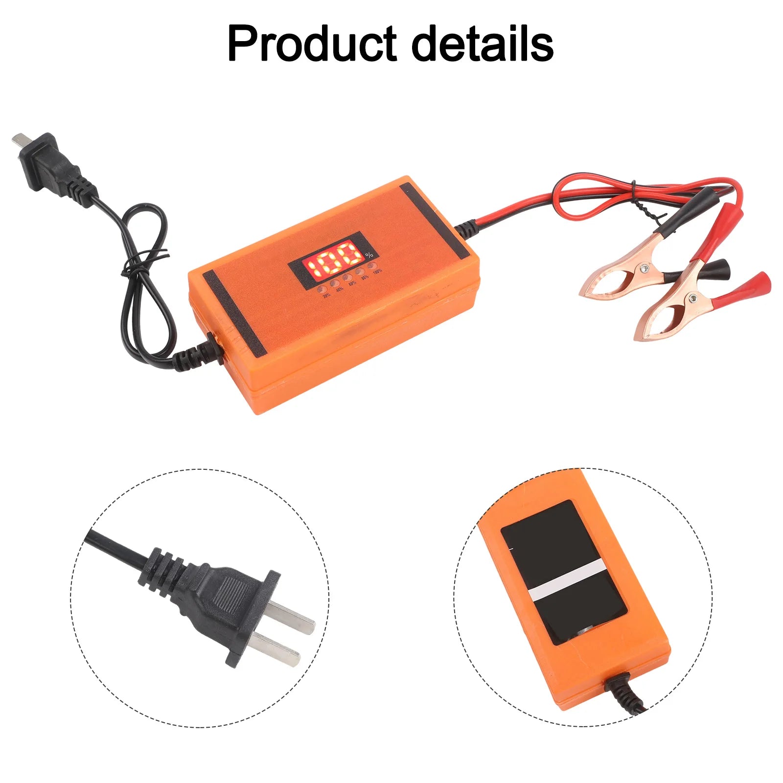 12V 3-20A Car Battery Charger Lead-acid Batteries Charger Fast Charging Car Motorcycle Battery Charger