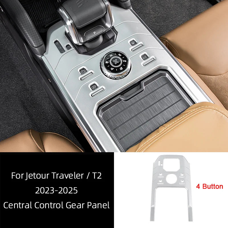 For Jetour Traveler T2 2023 2024 2025 Interior Car Accessory, Rear Air outlet Frame Center Gear Shift Panel Door Handrail Cover