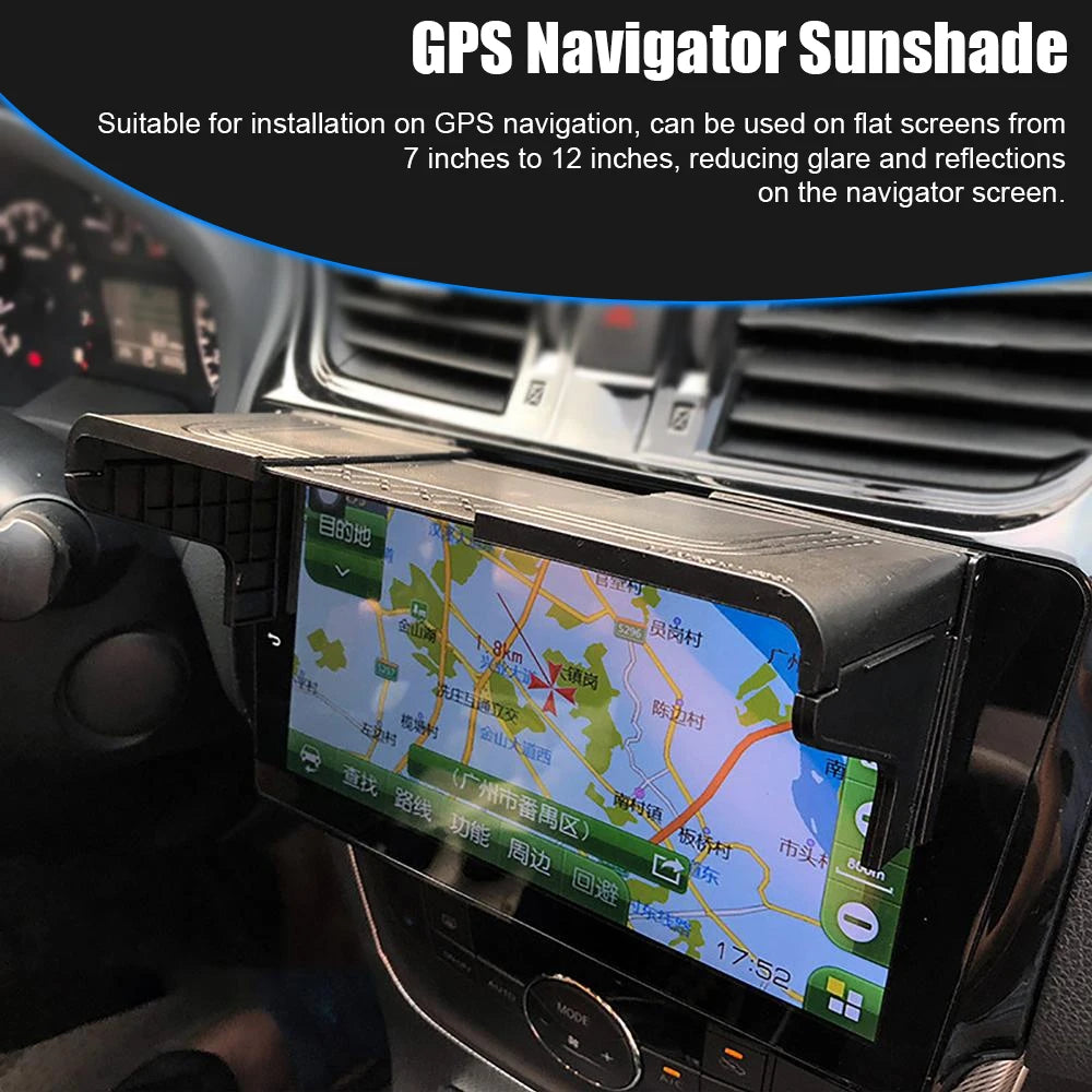 Auto Accessories Display Screen Visor Car GPS Navigation Sun Shade Interior Accessories GPS Anti-Glare Shield