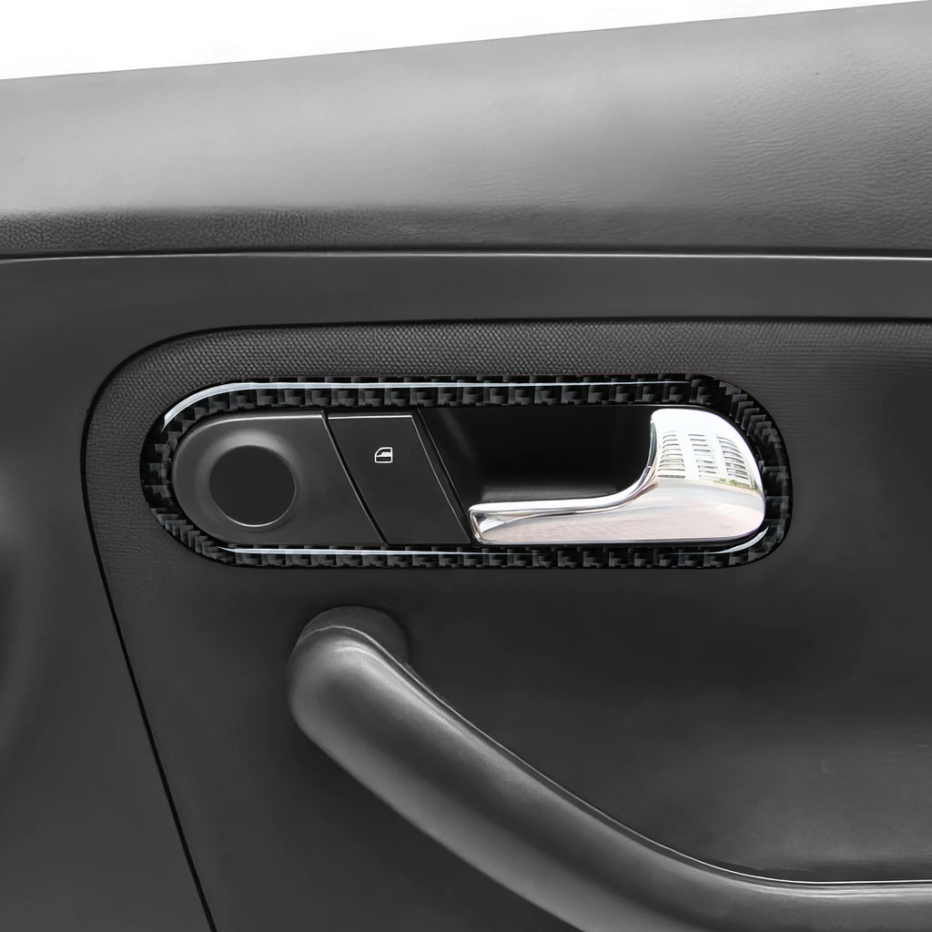 For SEAT Cordoba Ibiza 6L (2002-2009) Trim Accessories. Carbon Fiber Interior Sticker. Car Inner Door Bowl Panel.
