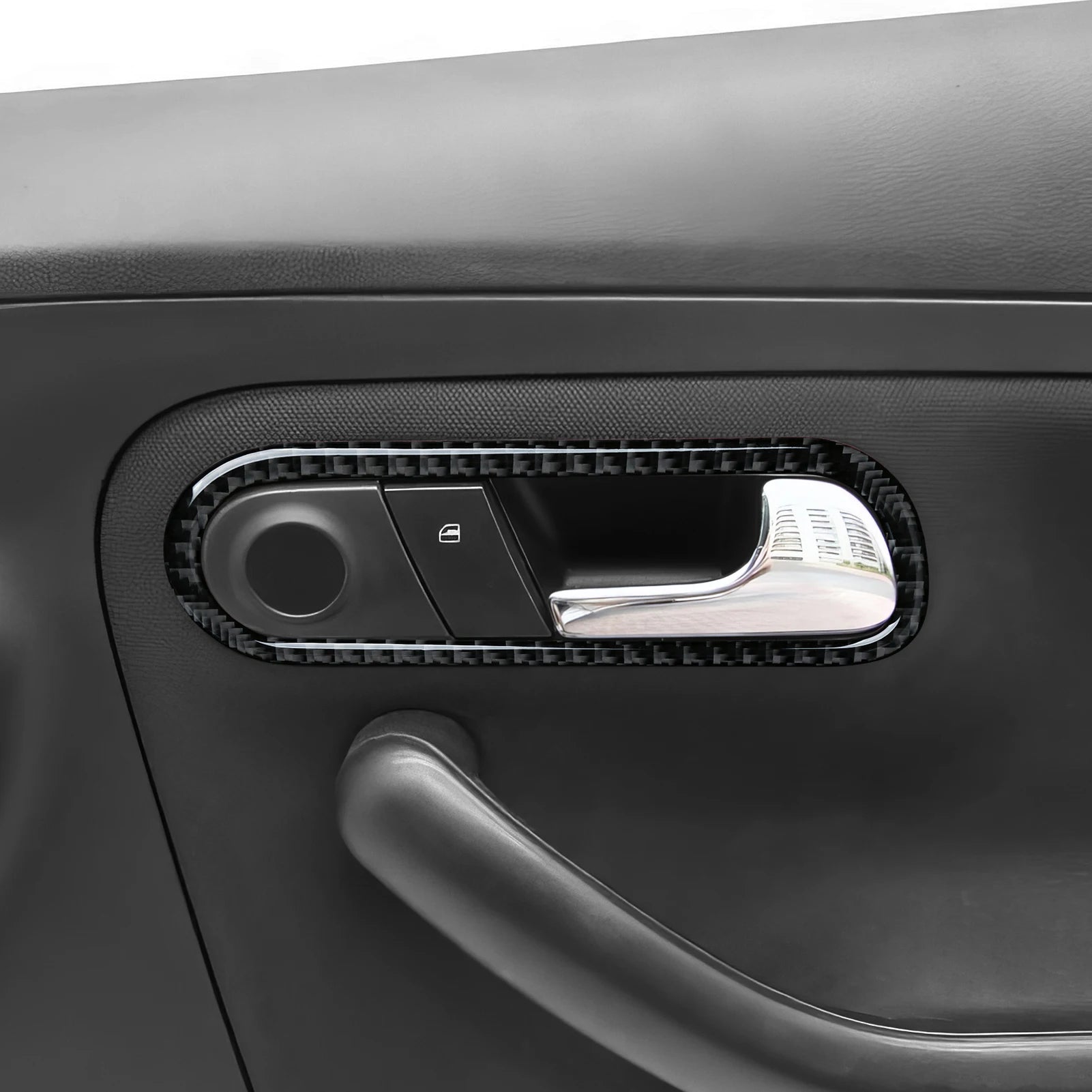 For SEAT Cordoba Ibiza 6L (2002-2009) Trim Accessories. Carbon Fiber Interior Sticker. Car Inner Door Bowl Panel.