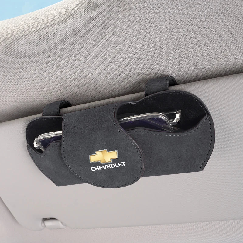 Car Sun Visor Glasses Storage Box Accessories For Chevrolet Equinox Trailblazer Bolt Spark Tahoe Z71 Aveo Impala Lacetti Malibu