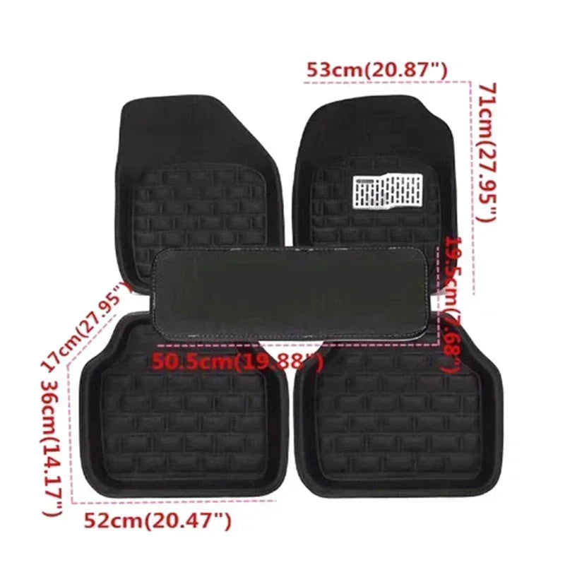 5pcs AutoFloor MatsFoot Rugs Carpets Car StylingFor Duster Premium Full Set Carpet FloorCreasing MarksMat LeatherCar Accessories