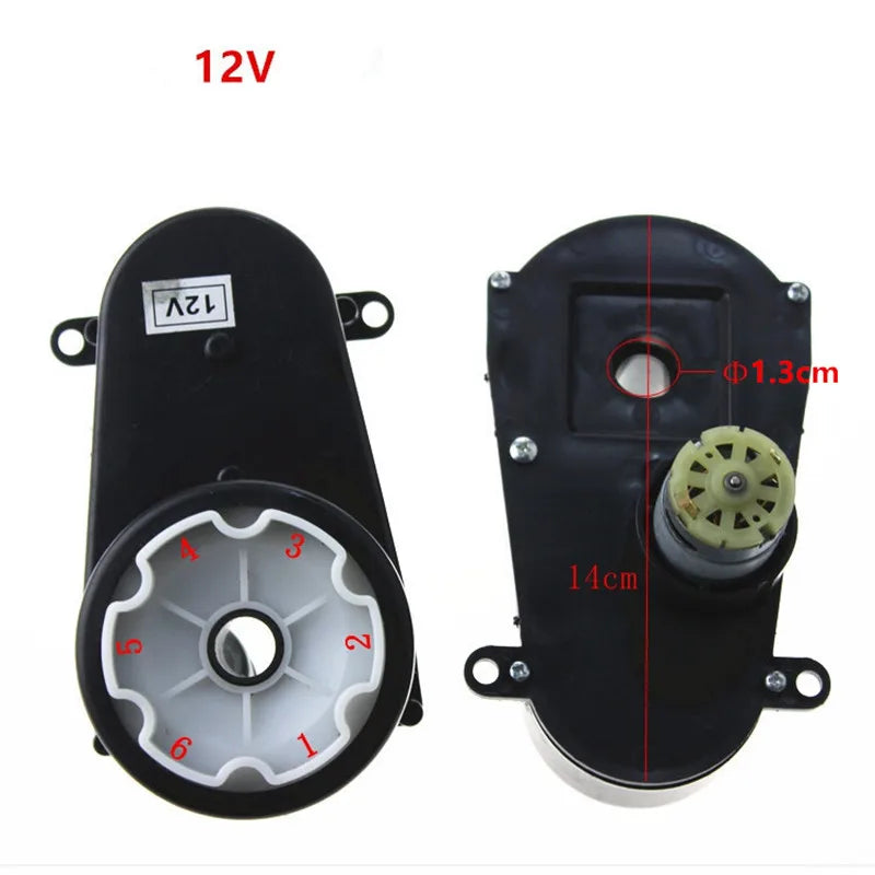 Children's electric vehicle 24V steering shaft motor, 12V/6V Ride on toys servos motor gearbox, Kid's Ride on car steering box