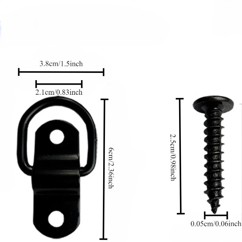 Car trunk D-type pull ring pickup truck rear bucket fixed reinforcement automotive parts Exterior Interior Accessories