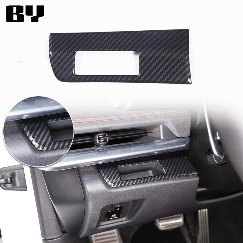 For Chevrolet Corvette C8 2020-2024 Car Accessory ABS Carbon Fiber Car Console Gear Shift Panel Cover door armrest Trim Sticker