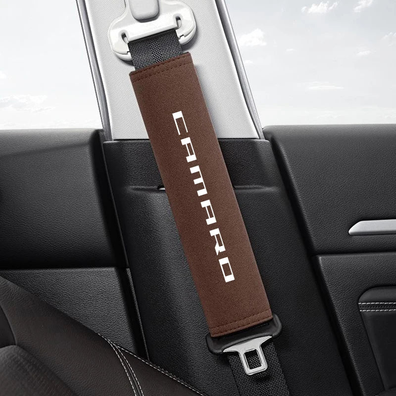 Suede Leather Car Seat Belt Safety Belt Shoulder Cover for Chevrolet CAMARO Cruze Camaro Captiva Aveo Silverado Interior Auto