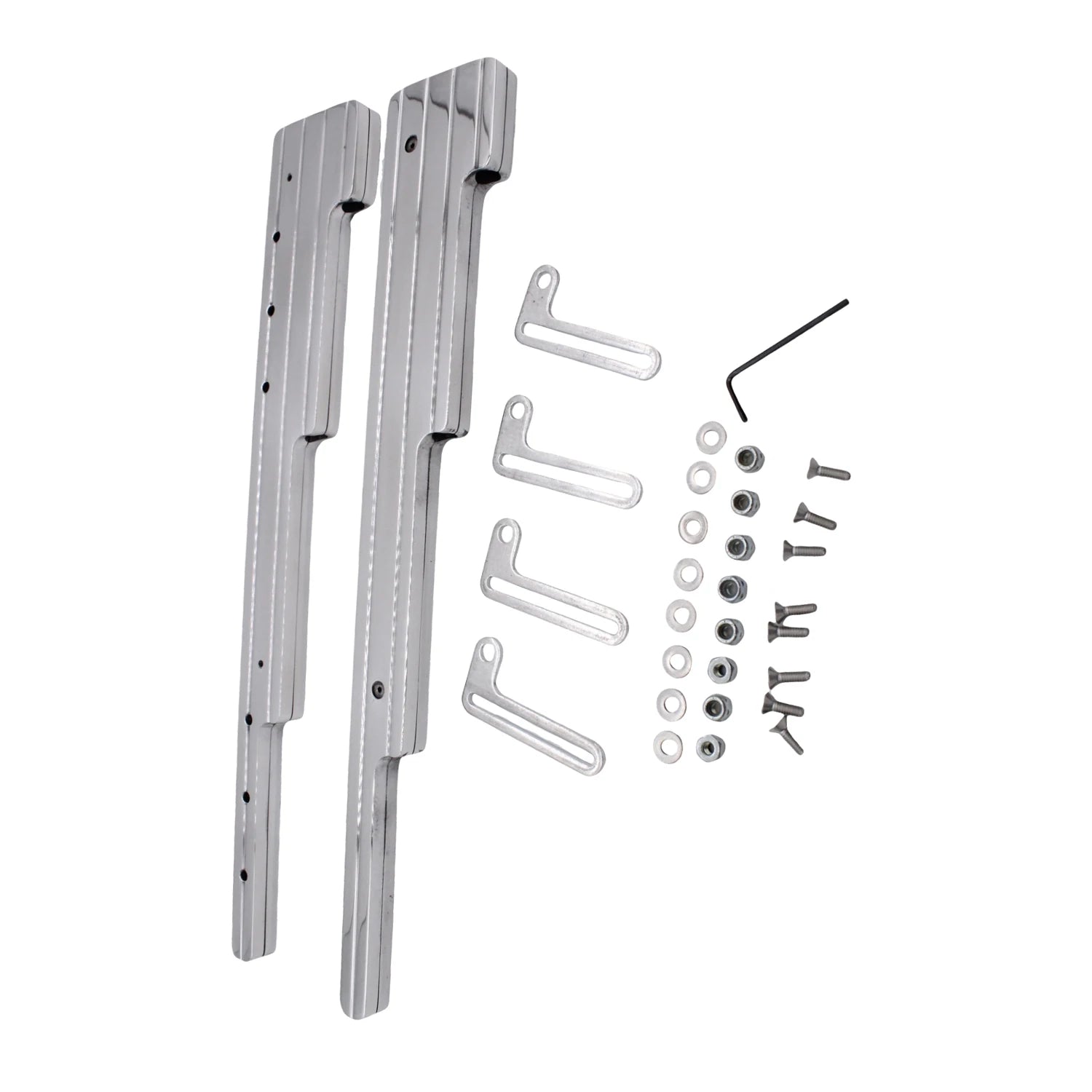 Chrome Aluminum Spark Plug Wire Looms Holder 40375 SI-AT25081 For SBC BBC 302 350 454 Ignition System Spark Glow Plugs Wear Part