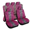Fashion Leopard Print Car Seat Cover Full Surrounding  Four Seasons Universal Breathable Non-slip Cushion Cover Car Interior