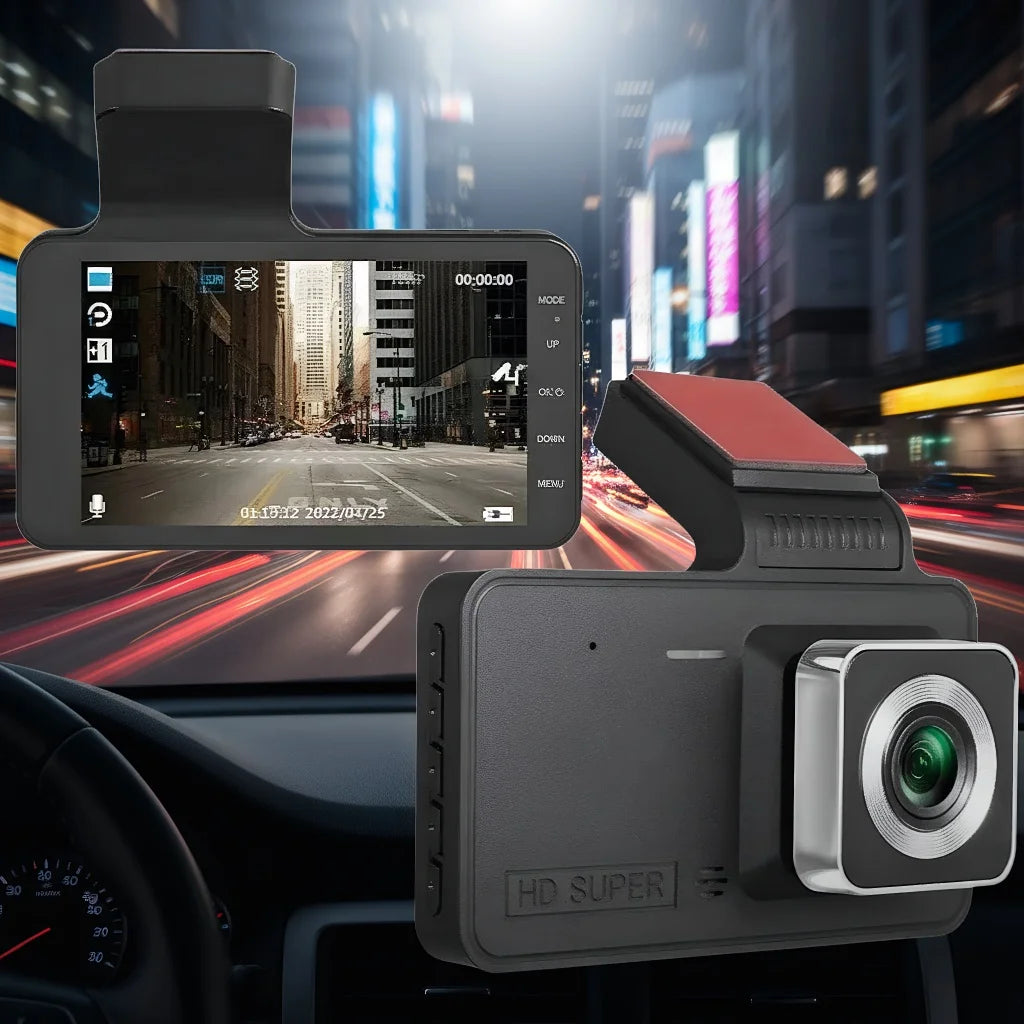 Dash Cam Front Rear View Camera Video Recorder Dual Lens Car DVR Cycle Recording Night Vision G Sensor 1080P Dashcam 4 Inch