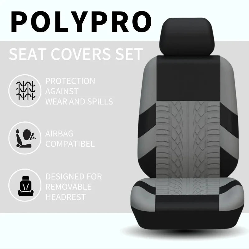 Car Seat Covers Full Set Front Split Rear Bench For Car Universal Cloth SUV Sedan Van Automotive Interior Covers Car Seat Cover