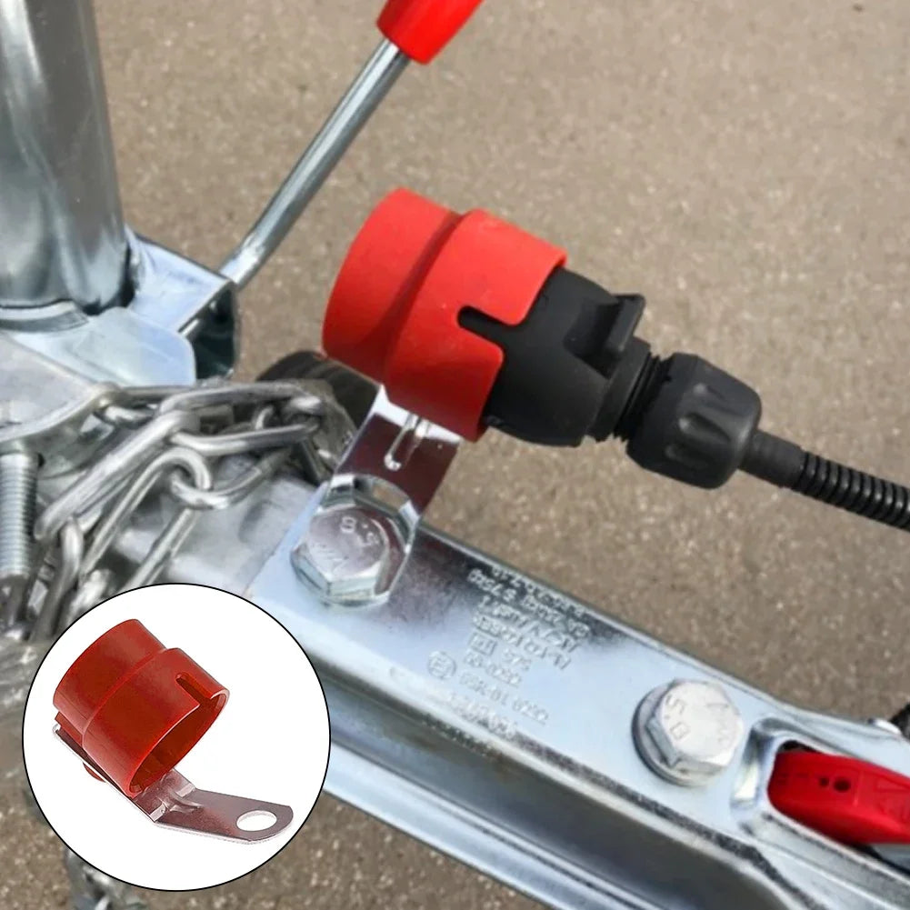 Round Trailer Plug Holder Connector Trailer Dirt Protection Plug ABS Adapter for 7 /13 Pin Plugs Truck Hitch Car Accessories