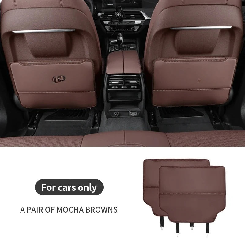 Car Anti-kick Pad Interior Pu Leather Auto Seat Back Protector Pads Anti Scratch Back Seat Organizer Car Accessories
