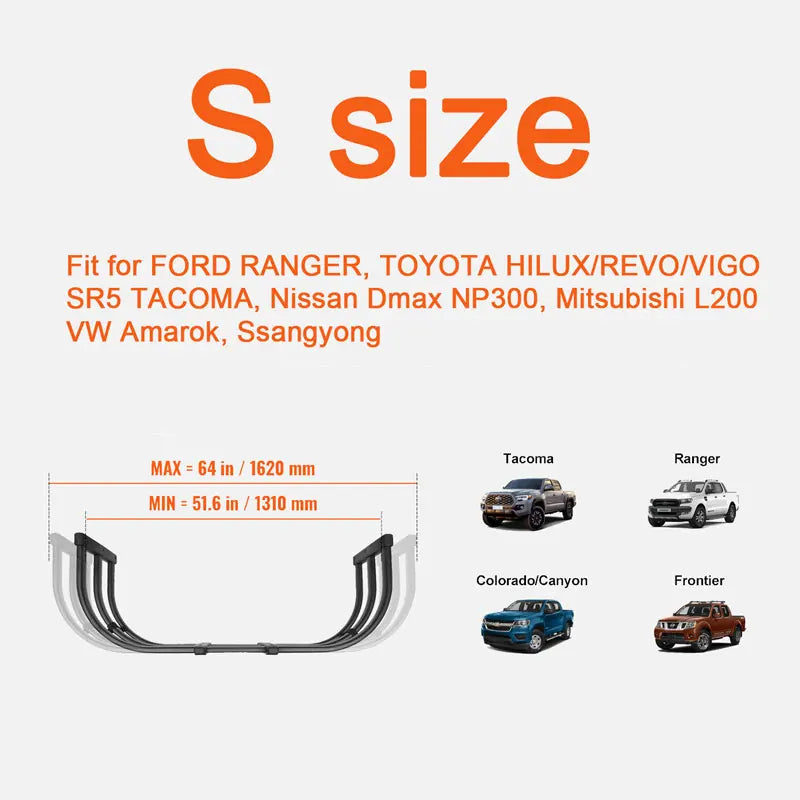 Truck Bed Extender Aluminum Tailgate Extender Adjustable Length Fits For F150 TUNDRA RAM Tacoma Ranger DMAX HILUX Pickup