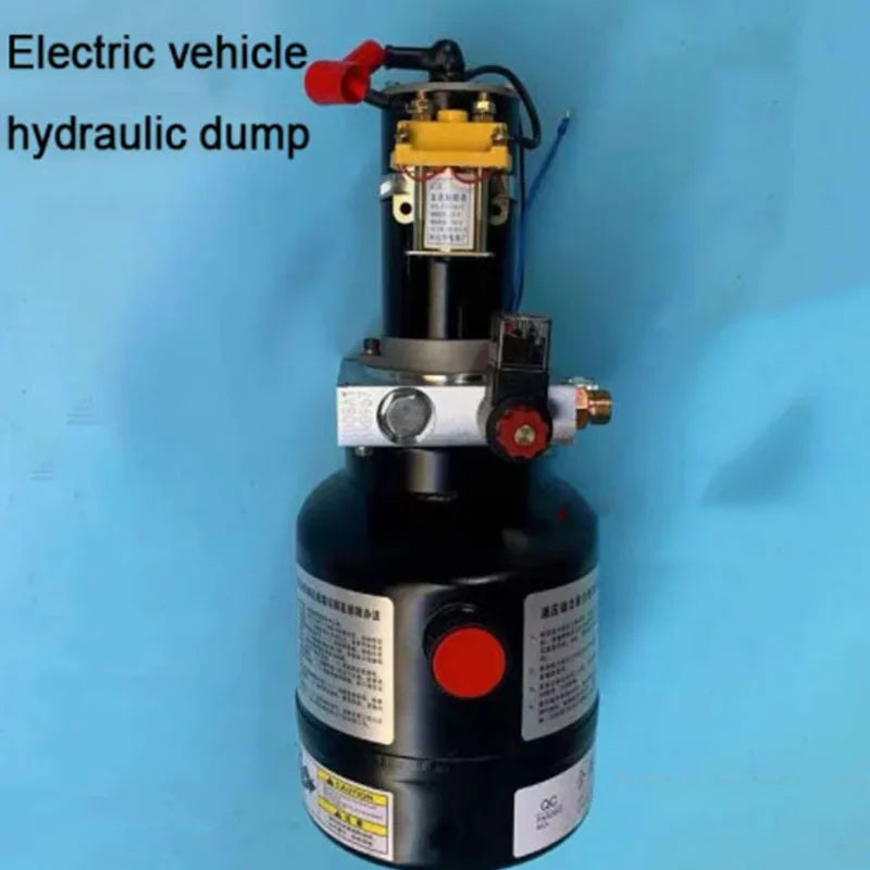 Piezas de modificación hidráulica de volquete, kit de autodescarga hidráulica, control eléctrico, elevador, triciclo eléctrico de 12 V-60 V