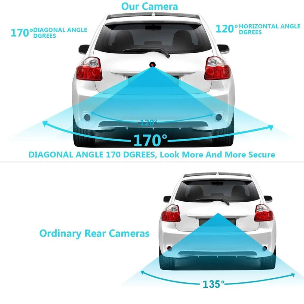 Dashcam rearview camera 5 hole car navigation butterfly reversing image infrared night vision waterproof