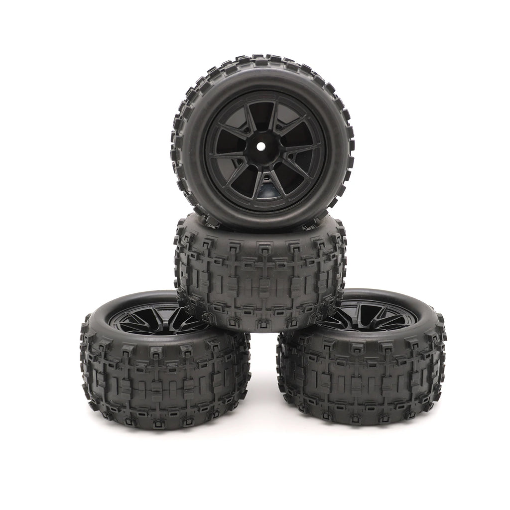 4PCS YSIDO RC Car Rubber Tires Wheels 85mm 12mm HEX Skidproof Wear-resistant Tyre for Hyper Go 14210 16210 WLTOYS 144001 144010
