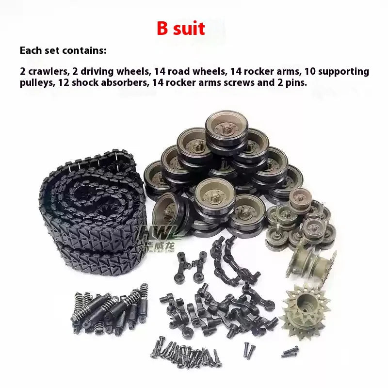 Henglong 3838-1m26 Tank Accessories Car Shell Plastic Track Drive Induced Road Wheel Rocker Arm Complete Set Of Accessories