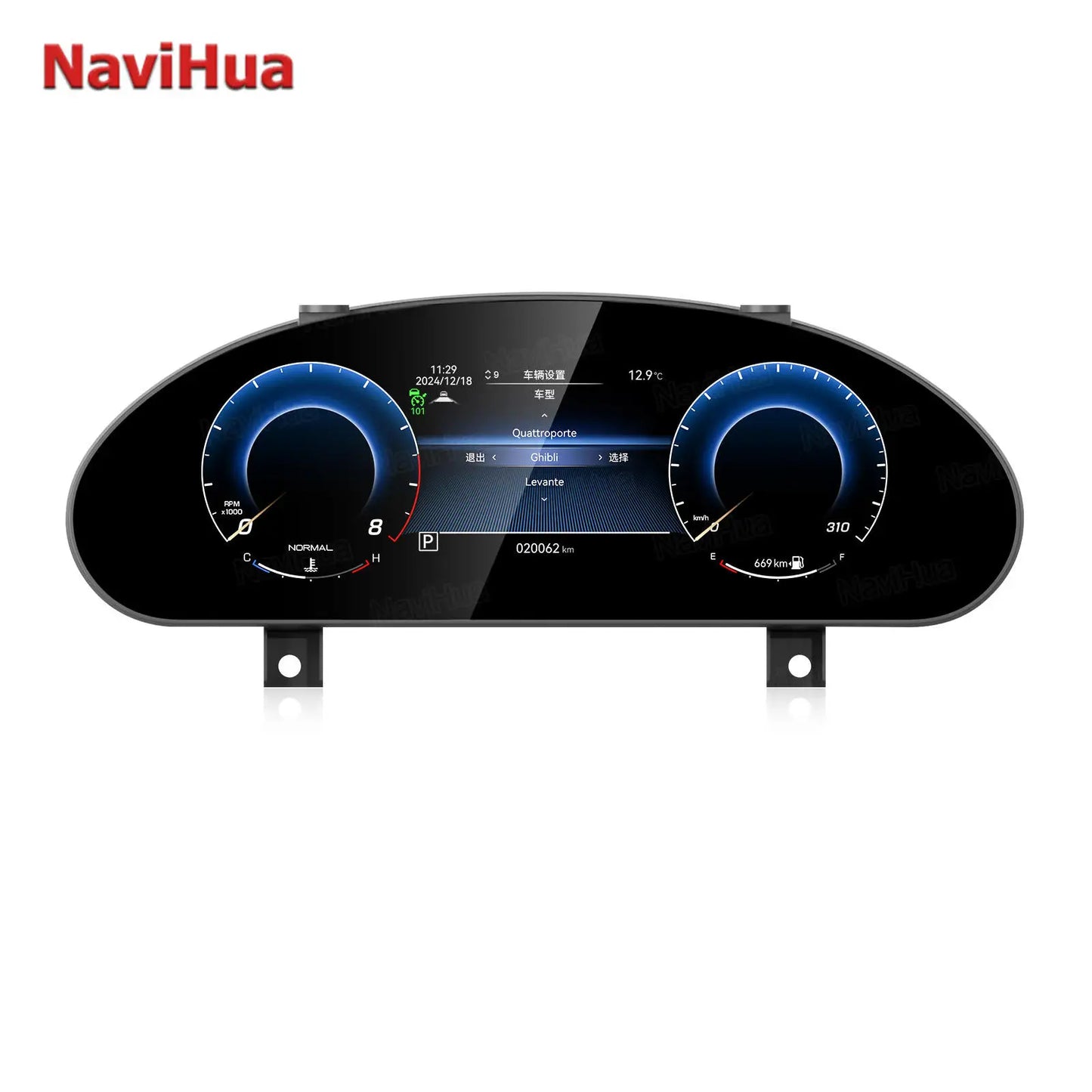 12.3 Inch Car Digital Cluster for Maserati GranTurismo GT 2007 2015 Auto LCD Dashboard Speedometer Virtual Cockpit New Upgrade