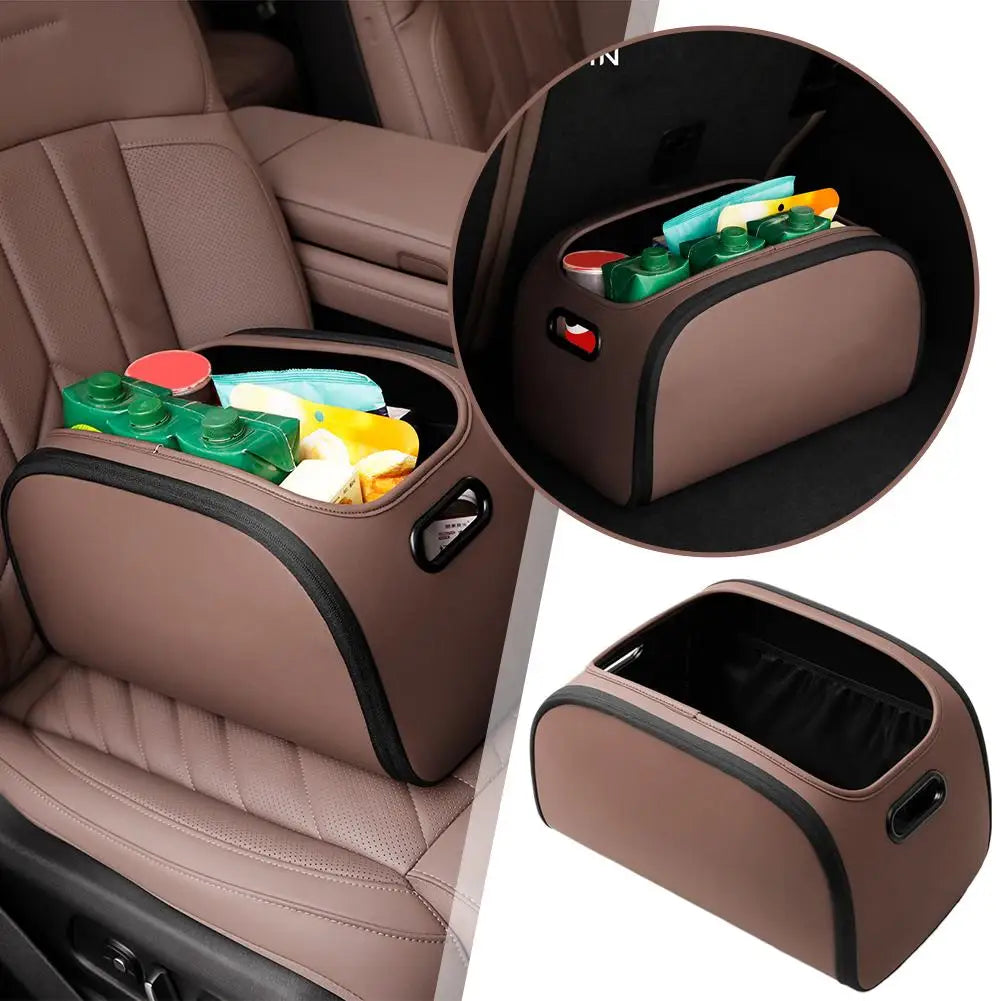 Car Trunk Organizer with Built-in Pocket for Truck SUV RV Sedan Auto Interior Grocery Cargo Travel Road Trip Storage Box Essenti
