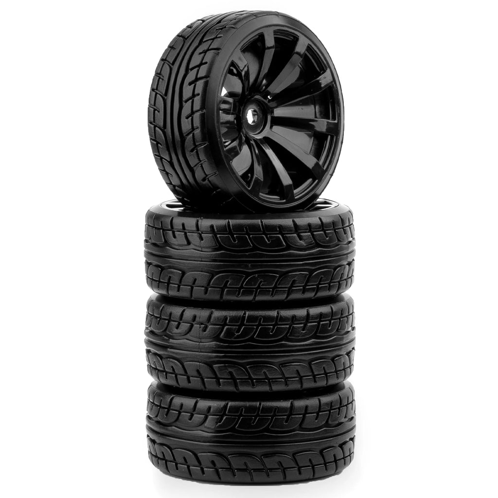 1/10 RC Drift On-road Wheels Hard Pattern Tyre for 1/10 Traxxas D4 HSP HPI Sakura TT01 Tamiya Drifting RC Car Drift Hard Tires