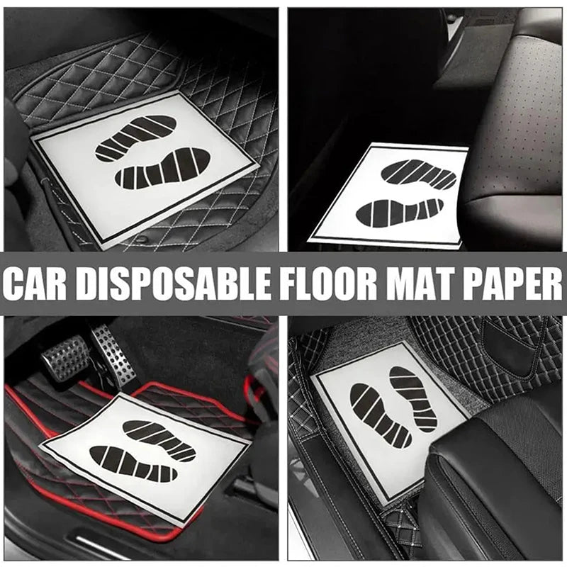 10/25Pcs Disposable Paper Foot Mats Portable Vehicle Foot Pads Folding Floor Mats Car Foot Pad Car Interior Accessories
