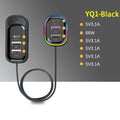 Car Charger 66W Super Fast Charging PD QC3.0 USB C Car Phone Charger Type C Ear Seat Multi-port Wired Phone Charger for Cars