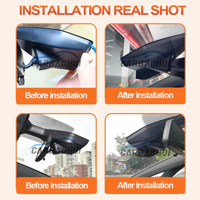Plug and play Dash Cam 4K 2160P Car Accessories for Volkswagen VW ID.3 ID3 2025 2024 2023 2022 2021 2020 Dashcam for Cupra Born