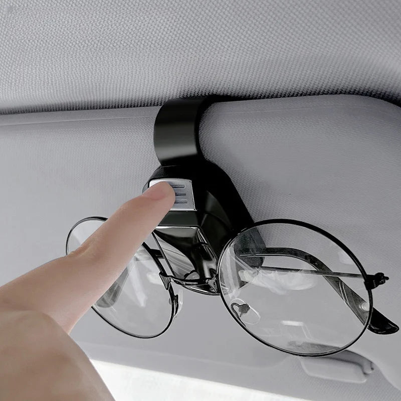 Car Glasses Holder Clip - Durable ABS Resin, Easy Installation for All Vehicle Models, Keeps Fashion Glasses Secure & Visible on