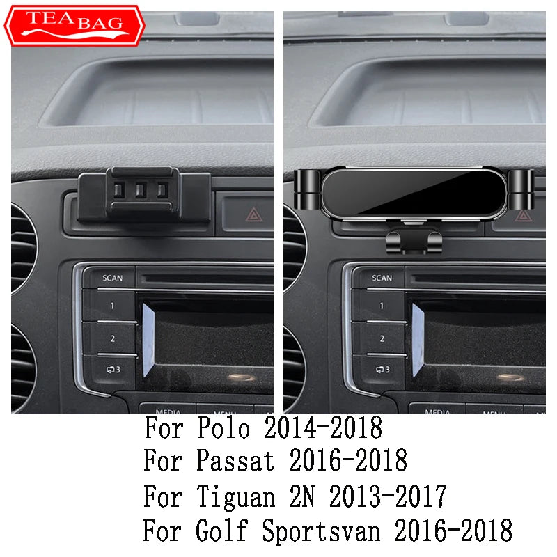Car Phone Holder For Volkswagen VW Tiguan 5N Passat Polo V 6C Golf Sportsvan 2013-2018 Car Interior Modification  Accessories