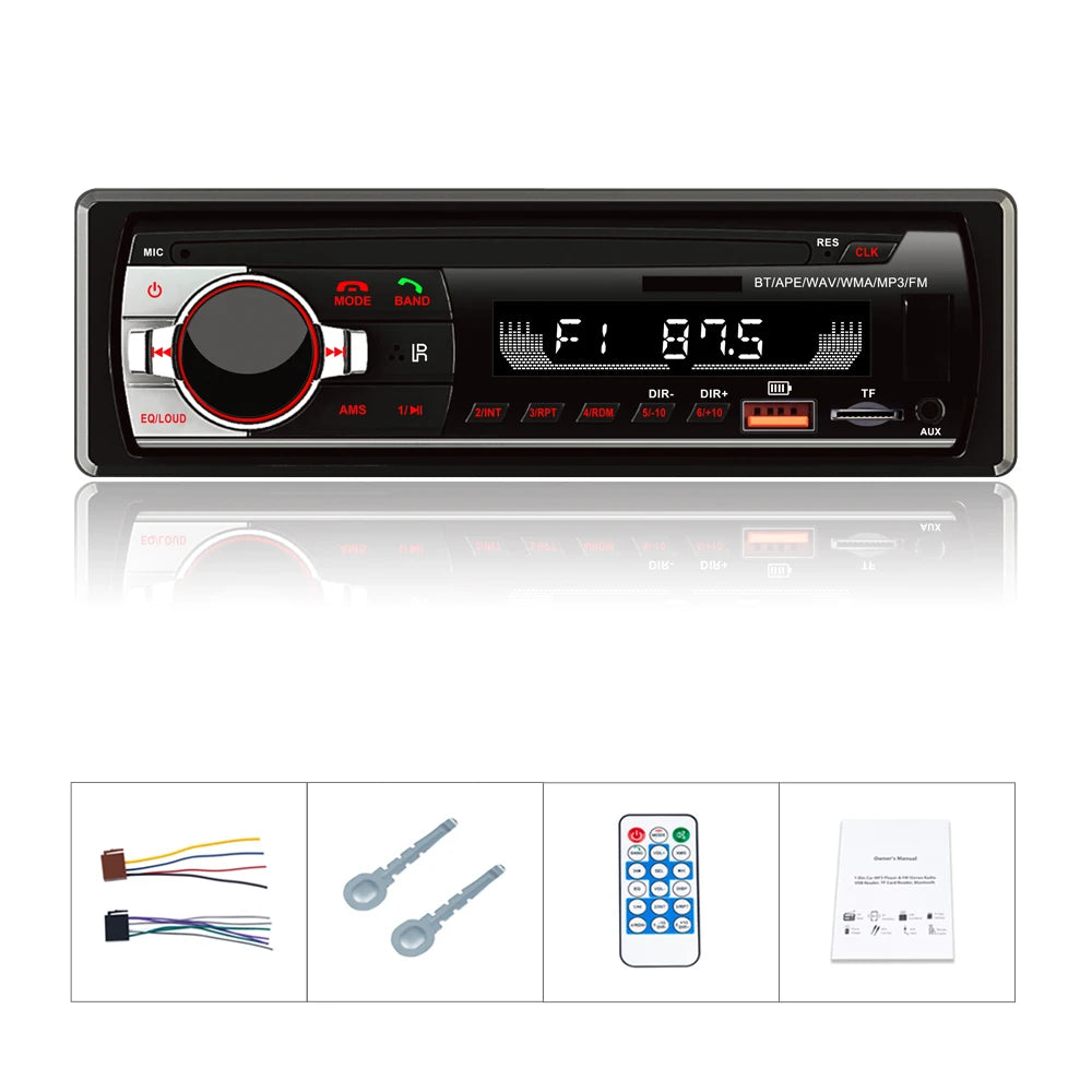 REAKOSOUND Autoradio 1 Din Bluetooth Radio Car  AUX-IN MP3 Player FM USB Auto Stereo Audio Stereo Digital Audio FM Music Stereo